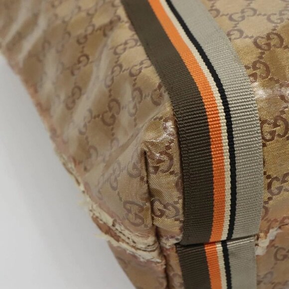 GUCCI GG Crystal Tote Bag Coated Canvas Gold 189669 Auth 139647 - Picture 5 of 16